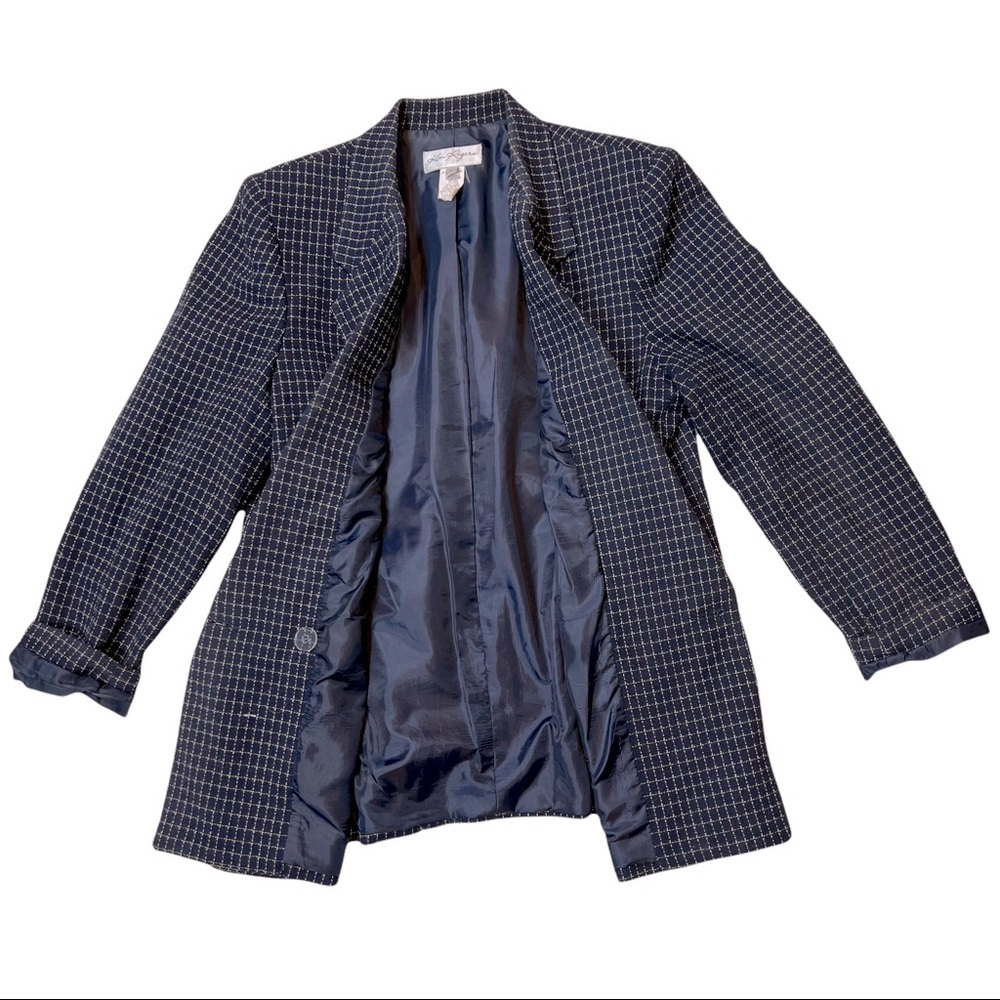 Vintage Kim Rogers Oversized Navy Blazer Jacket - Picture 3 of 6